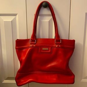 Kate spade red leather tote purse. Like new!